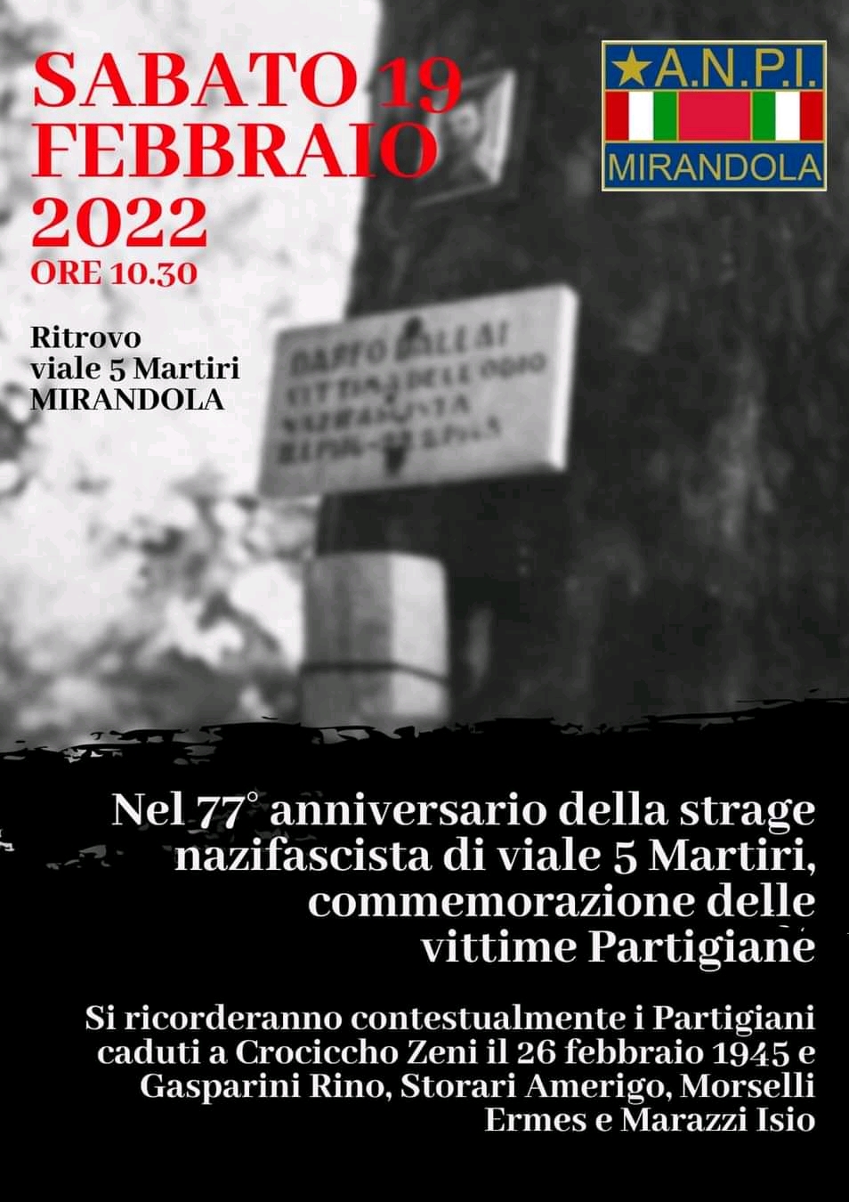 Commemorazione dei 5 Martiri 2022