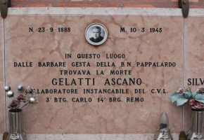 Lapide cimitero Concordia Gelatti